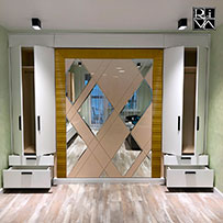 Фасады шкафов - крашенный МДФ.