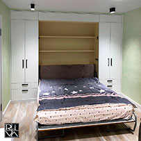 Шкаф-кровать трансформер в разложенном виде.