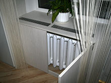 Материал: ДСП Гасиенда белая; вентиляционные решётки: аллюминий.