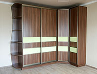 Угловой шкаф. Вставки Лакобель (Lacobel).