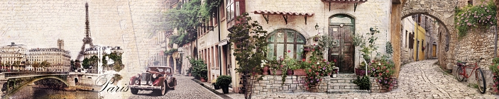 Скинали в стиле ретро. Улицы Парижа.